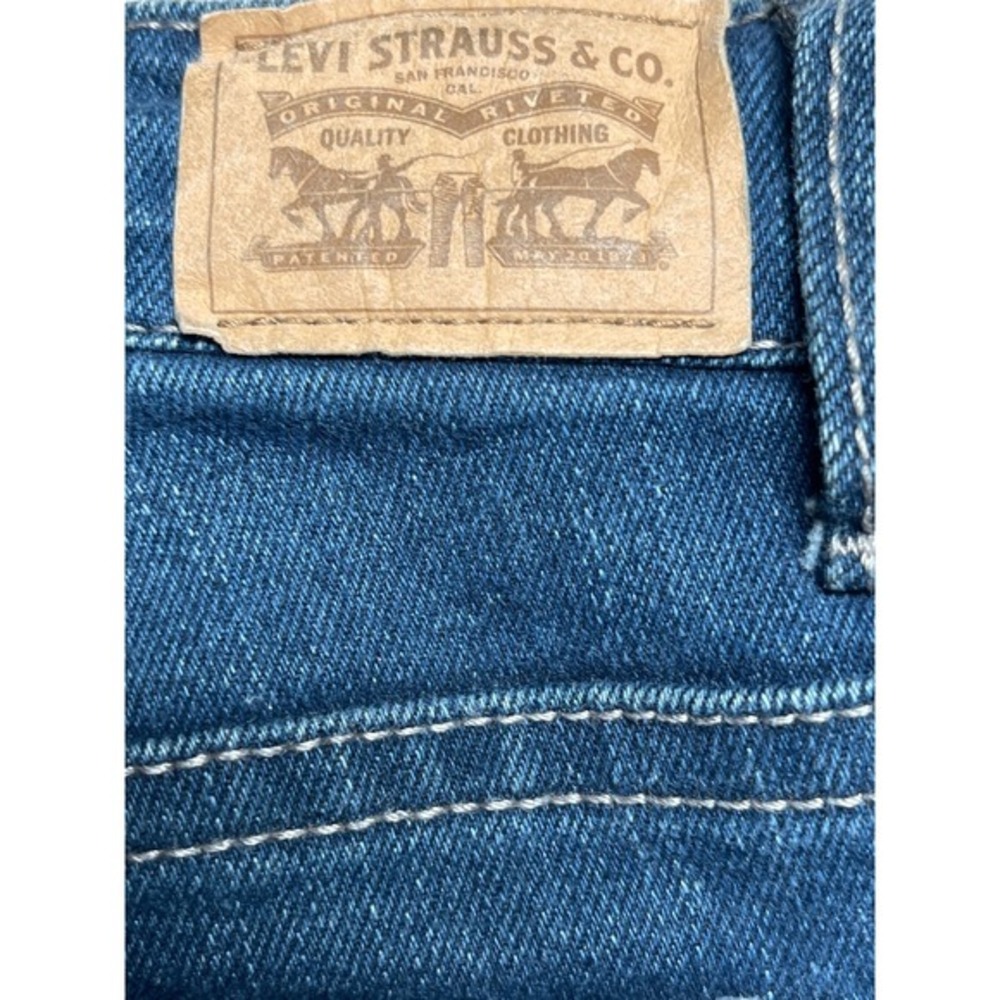 Levis Womens SZ 14 710 Super Skinny Jeans Dark Blue Denim Indie Sleaze - Picture 9 of 10